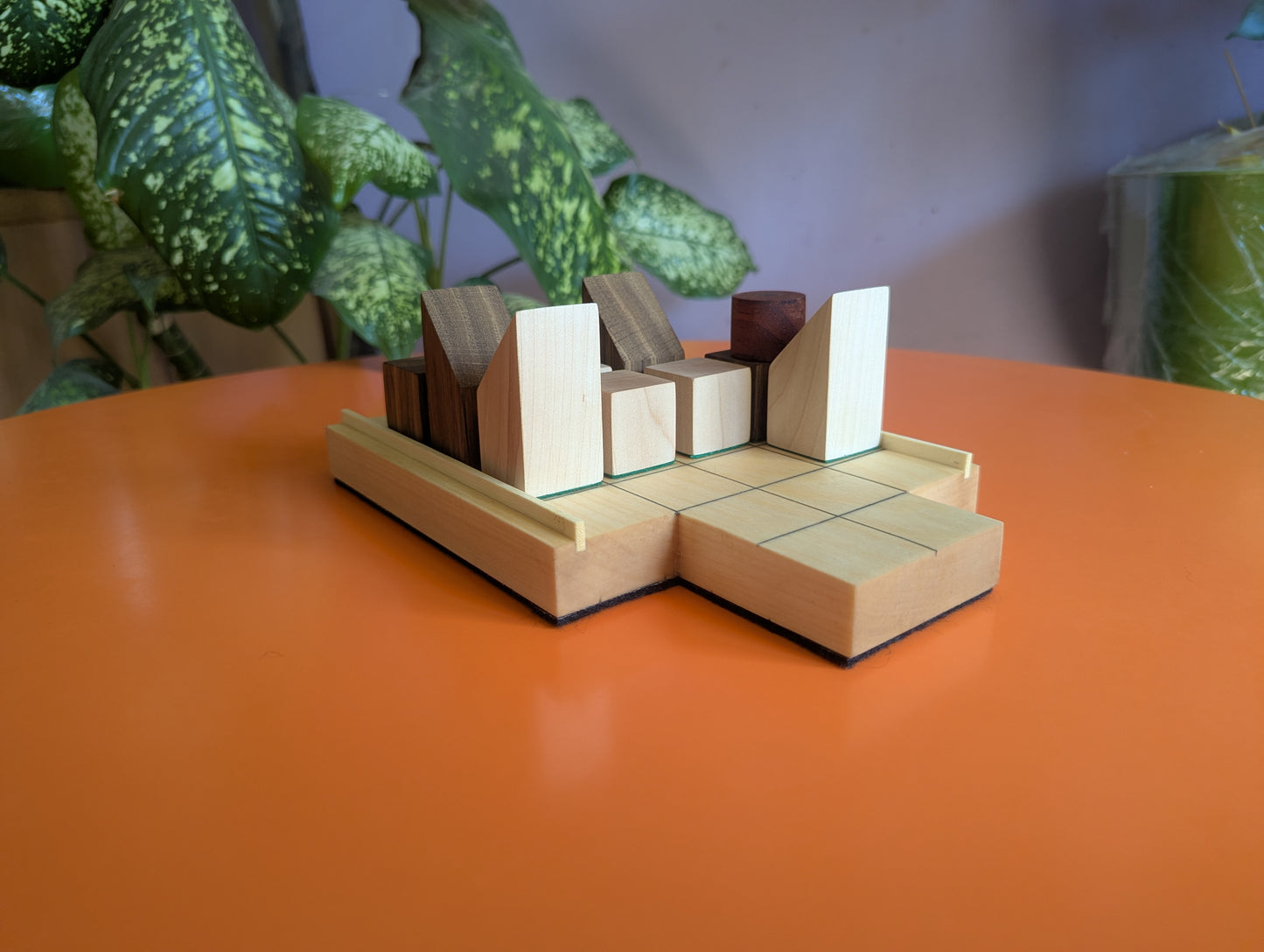 Wooden Push Fight game set. Magnetic pieces. Handmade