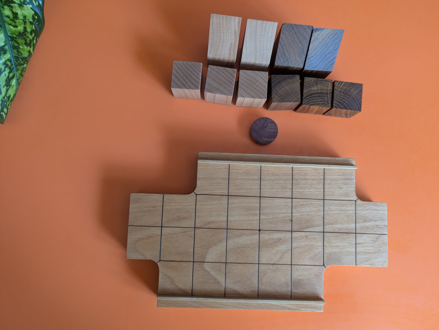 Wooden Push Fight game set. Magnetic pieces. Handmade