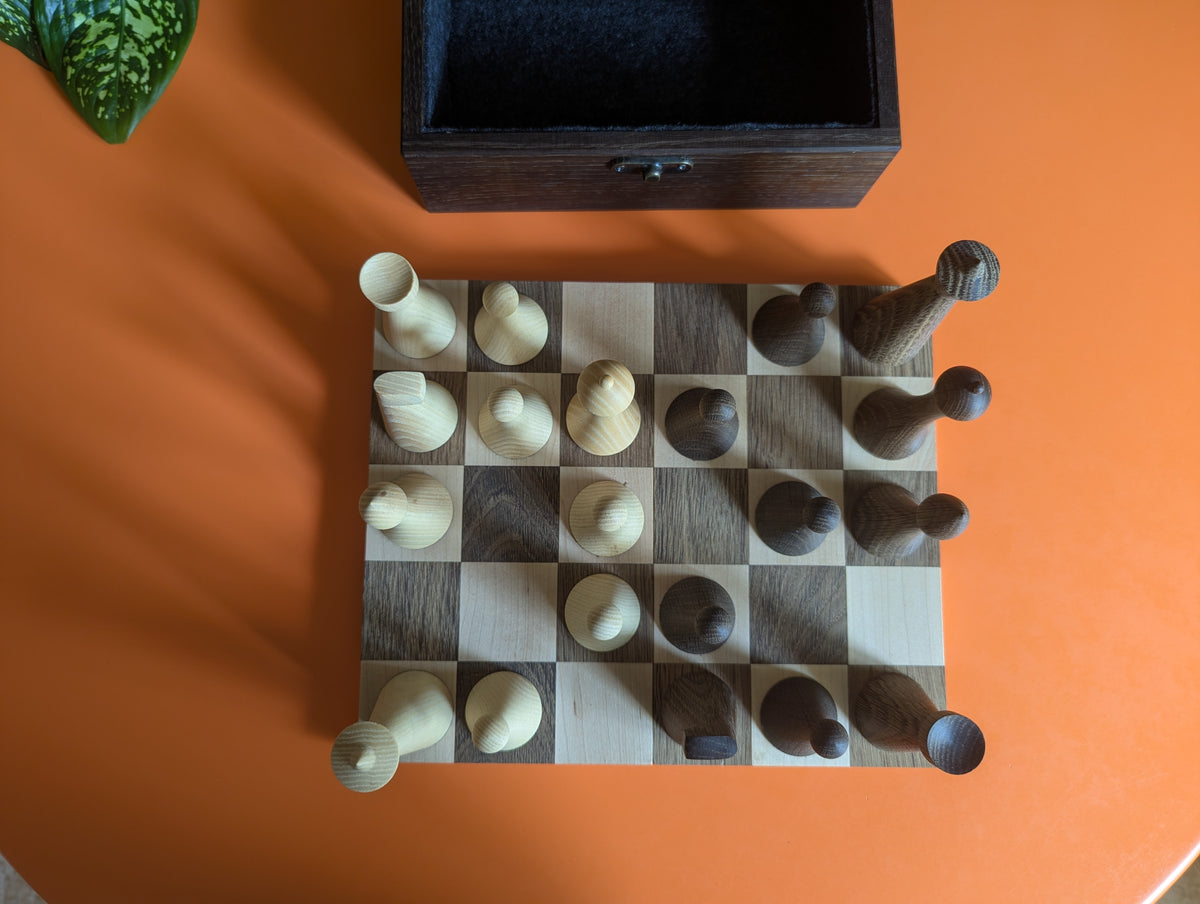 Mini Chess 5x6: Compact wooden set
