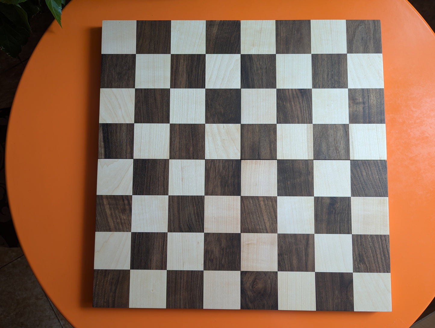 5.5" Handmade wood abstract artistic chess set in wooden box