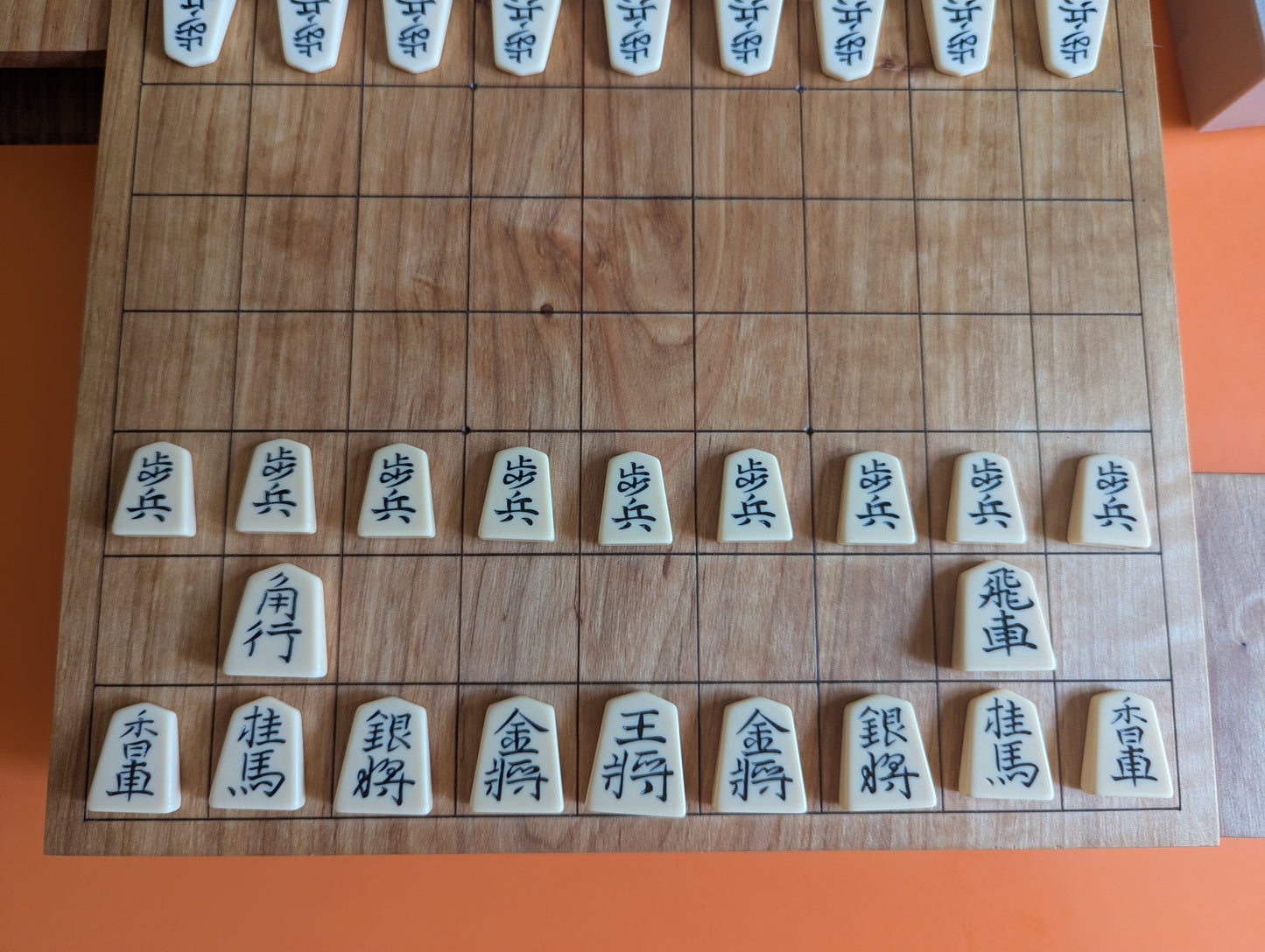 Handmade solid alder Shogi game set