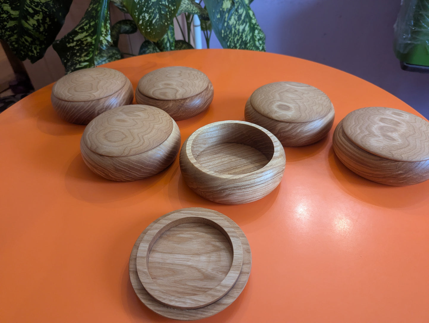 13x13 solid maple wood game Go board. Medium Goban