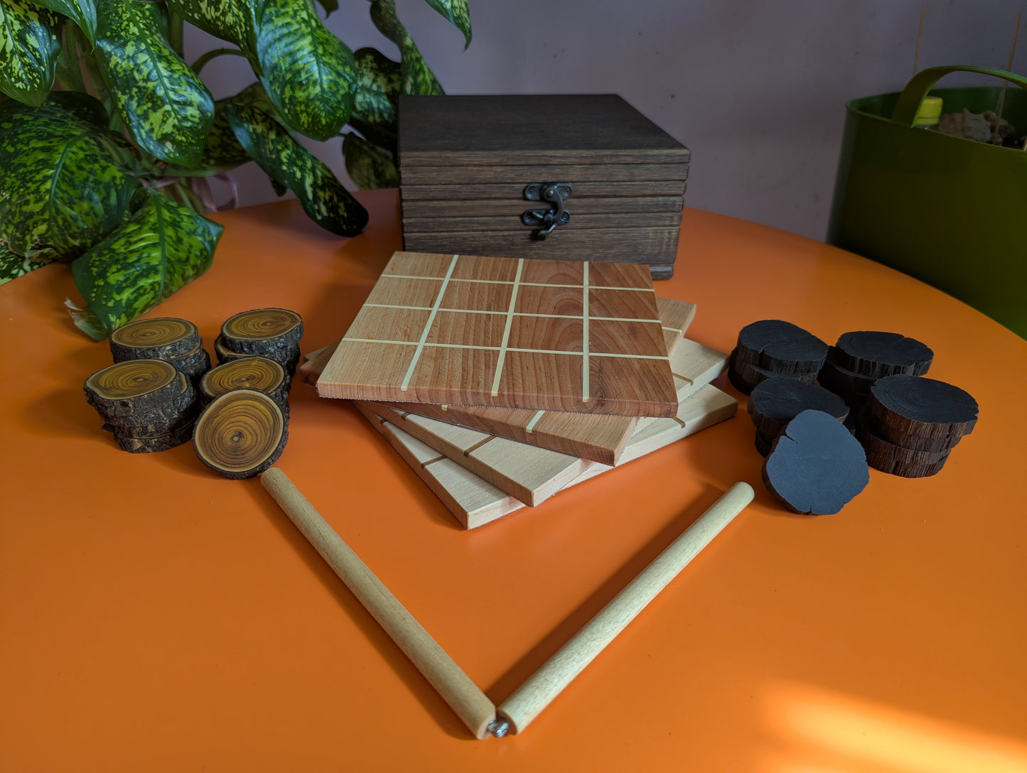 Shobu Wooden game set. 16" Tabletop version by WoodIdeas