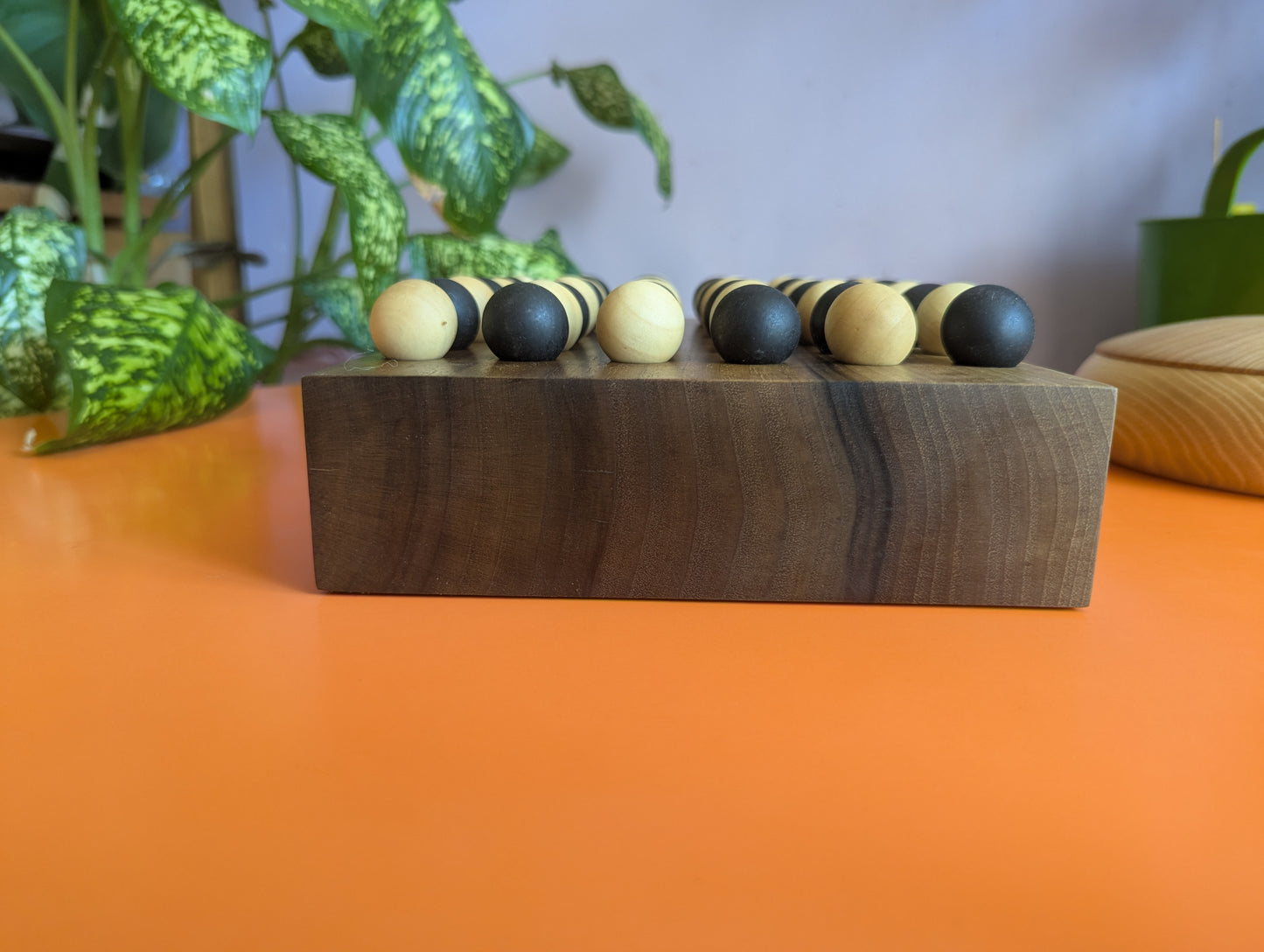 Unane/Invector/Narrows by Mark Steere. Double-sided wooden Kōnane board