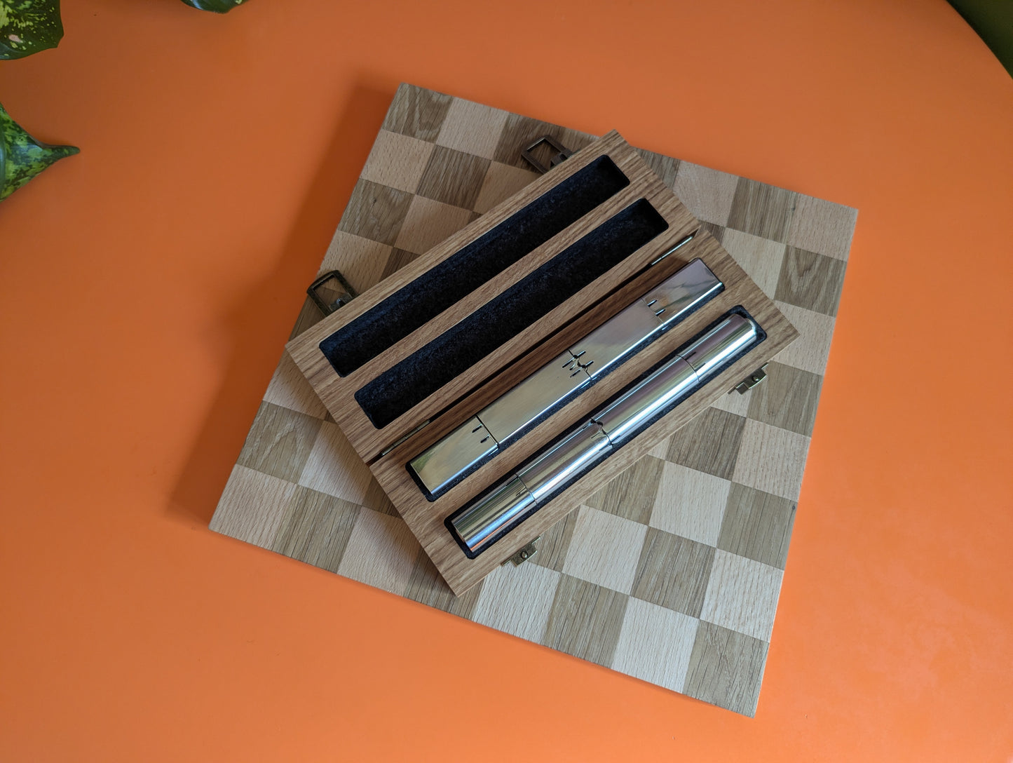 2.3" King Handmade Stainless Steel Chess Set. Square vs Round