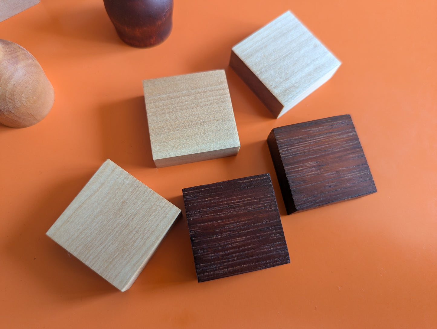 Handmade Wooden Volterra game set. Sucupira wood and Maple wood.