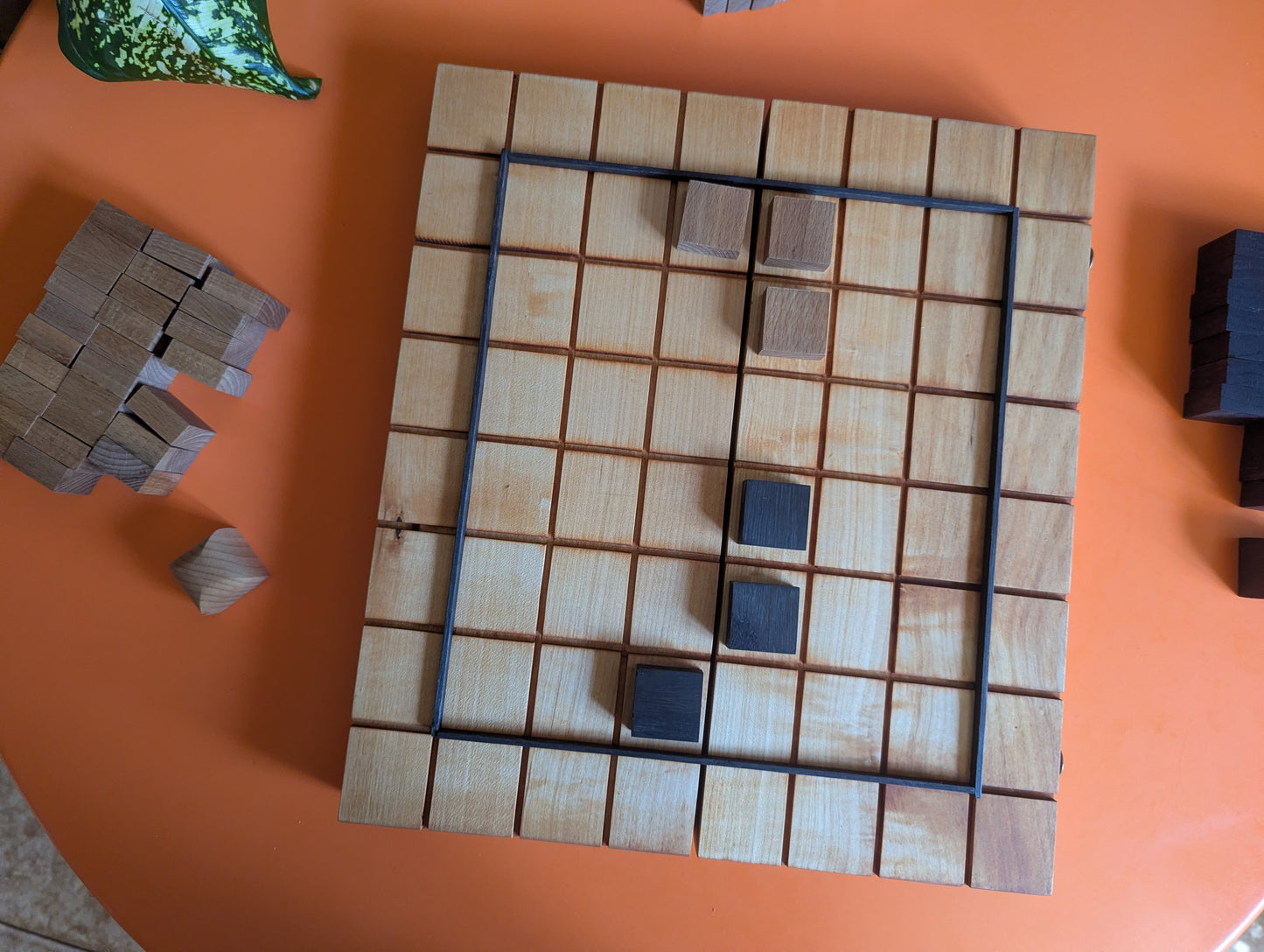 Foldable wooden Full 8x8 Tak game set