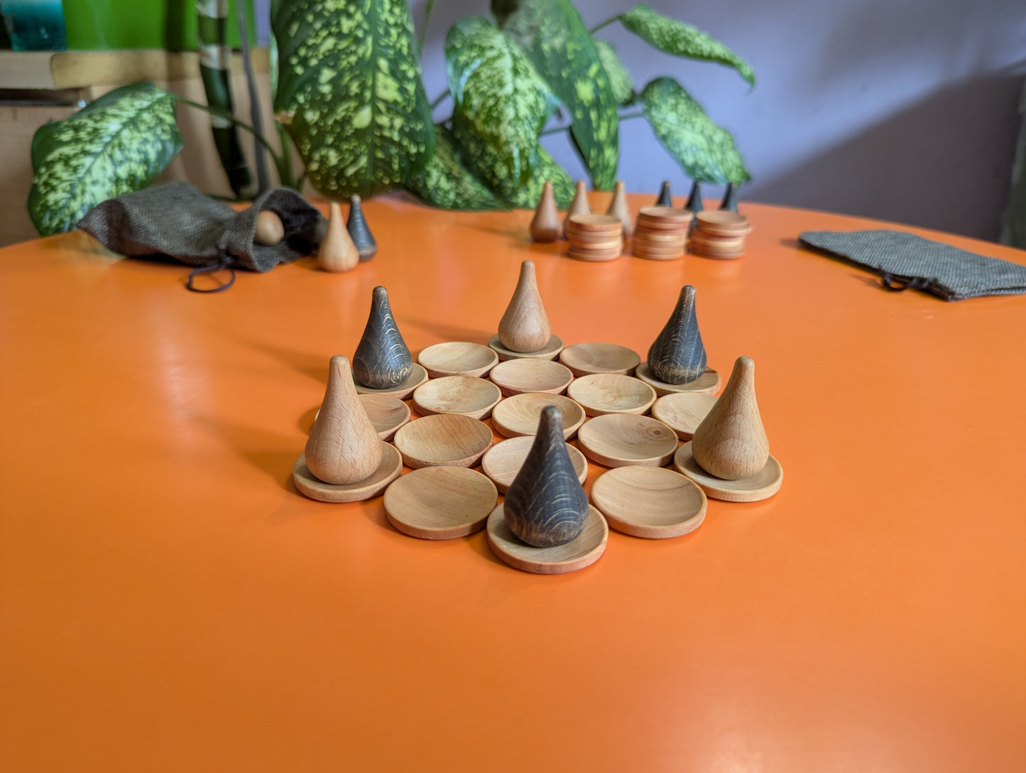 Nonaga wooden game set