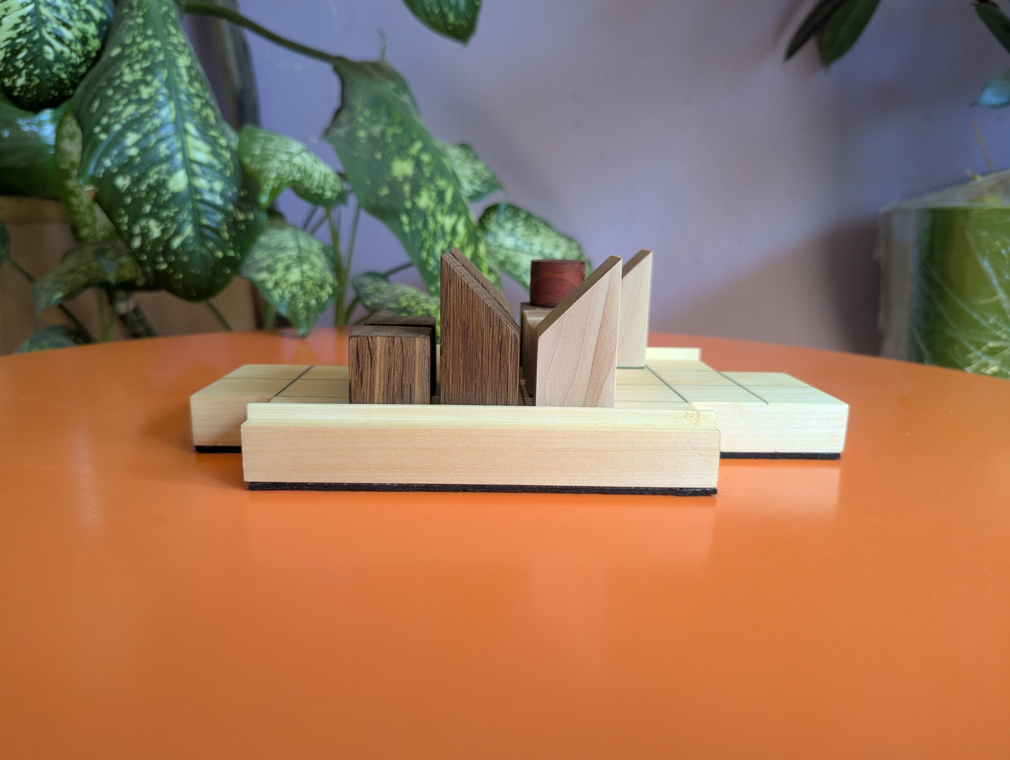 Wooden Push Fight game set. Magnetic pieces. Handmade