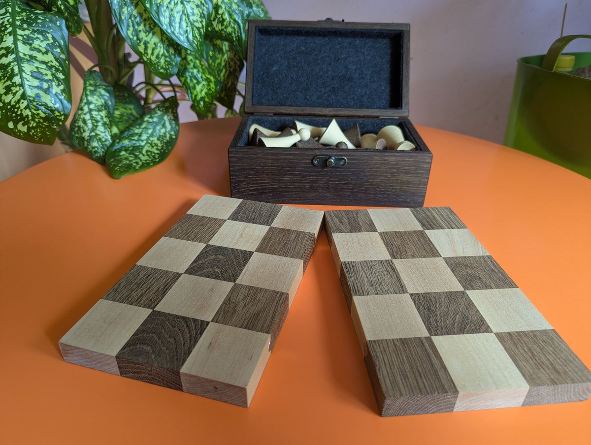 Mini Chess 5x6: Compact wooden set