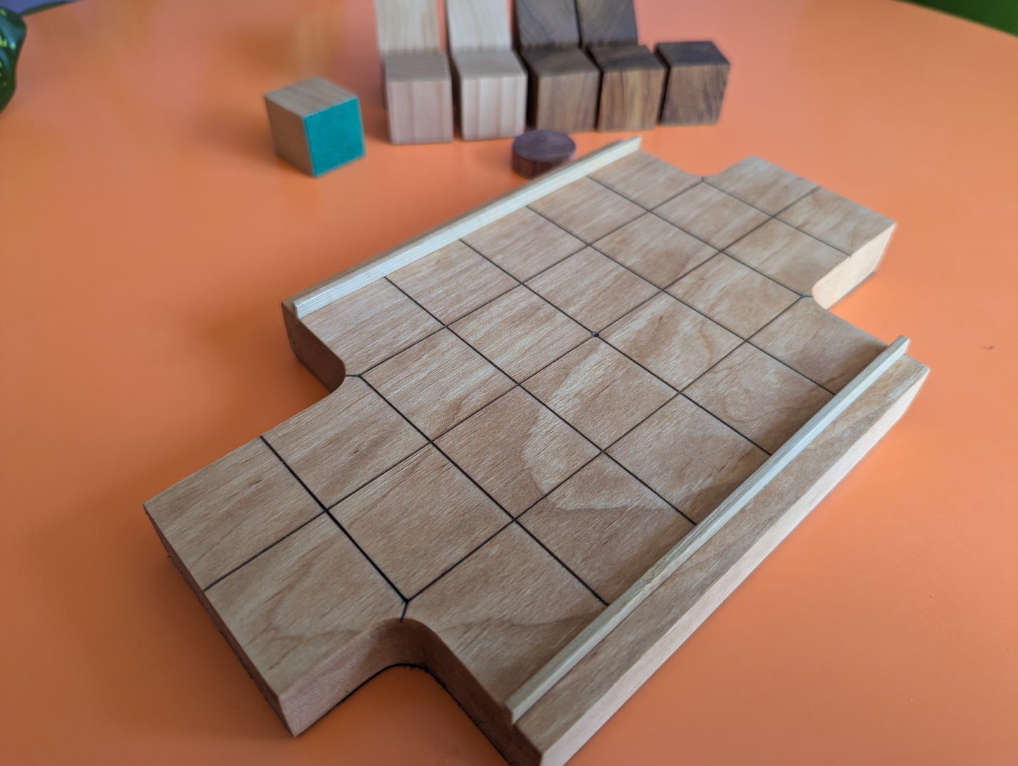 Wooden Push Fight game set. Magnetic pieces. Handmade