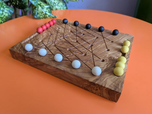 Wooden Jarmo game set. Handmade Ash wood board