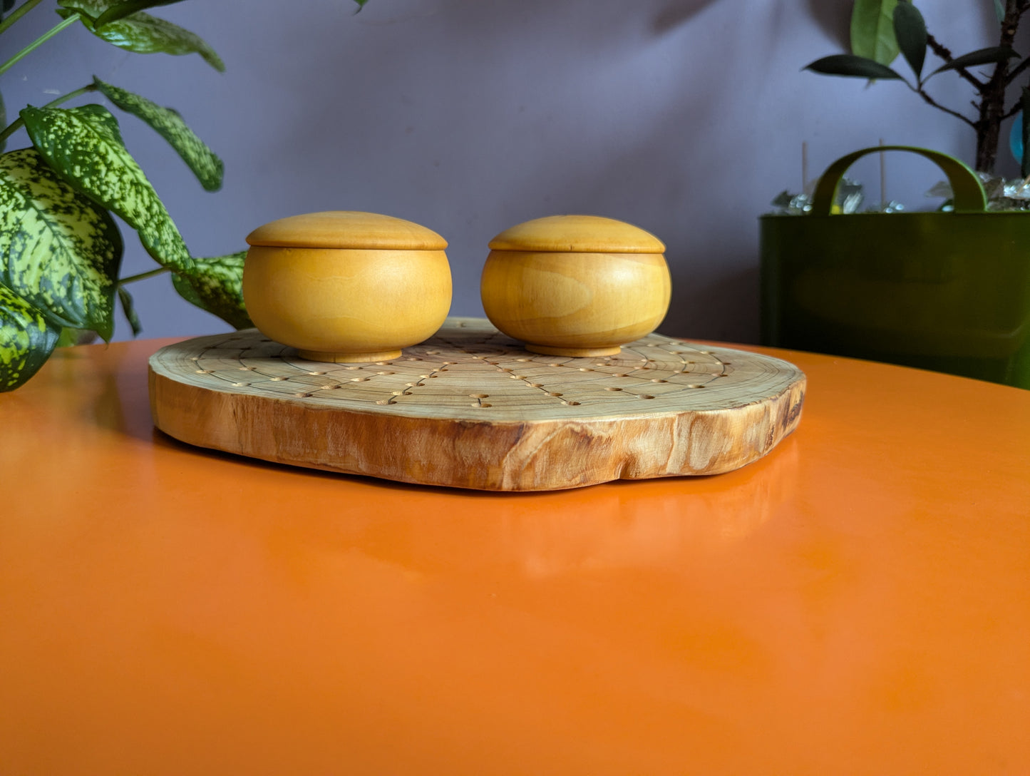 12.5" solid Juniper wood live egde Fidchell board. Handmade