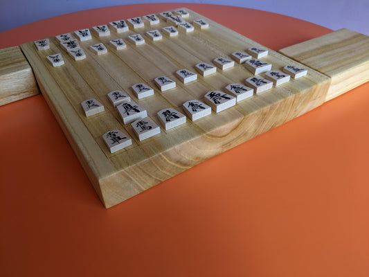 Handmade solid honey locust Shogi game set